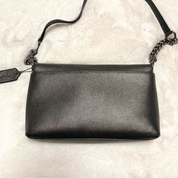 Coach 36335 Gunmetal Metallic Pebble Leather Crosstown Crossbody Bag - Picture 5 of 14